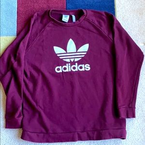 Adidas Maroon Trefoil Crew XXL